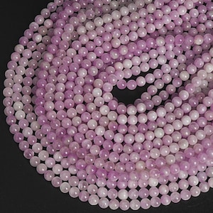 Echte Natur Brasilien Lila Rosa Kunzit Lose Perlen Klasse AA Runde 6 MM