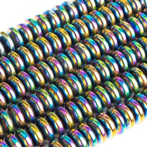 Arcobaleno Ematite Loose Perline Rondelle Forma 8x3mm