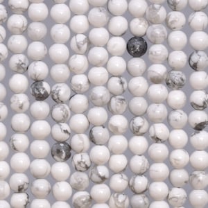 Genuine Natural Howlite Loose Beads Round Shape 4mm