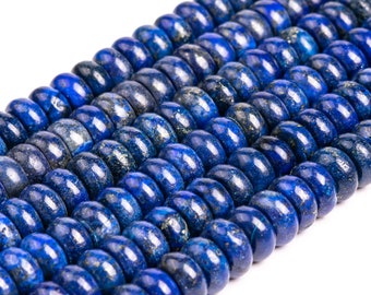 Blue Lapis Lazuli Loose Beads Grade A Rondelle Shape 6x4mm 8x5mm 10x6mm 12x6mm