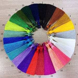 2 pcs 3.54&quot; / 9CM Polyester Tassels Mala Tassels Multiple Color Options