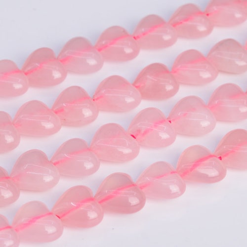 Genuine Natural Rose Quartz Loose Beads Heart Shape 10x10mm Etsy