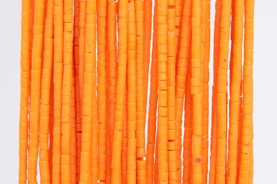 Orange Howlite Loose Beads Round Tube Shape 2x2mm - Etsy