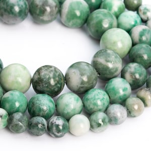 Genuine Natural Qinghai Jade Loose Beads Round Shape 6mm 8mm 10mm