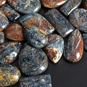 Natural Galaxy Blue  Pietersite Pendant-Multiple Form Pietersite Top Drilled Cabochon Gemstone Pendant