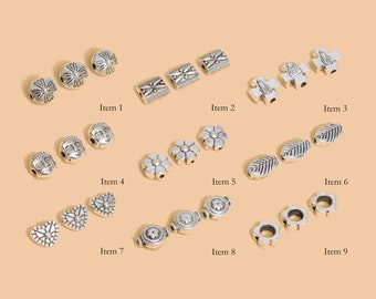 20 Pcs Spacer Beads - Antique Silver Tone Beads For Jewelry Making