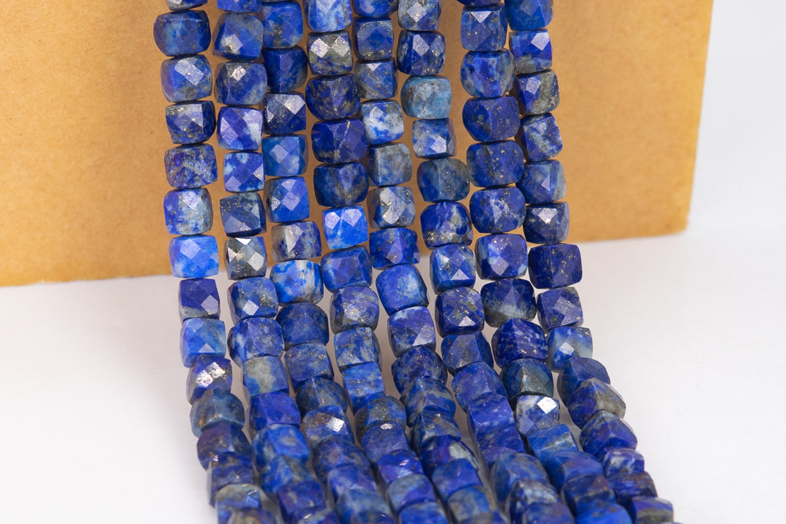 Genuine Natural Lapis Lazuli Loose Beads Grade Aa Faceted Cube Etsy