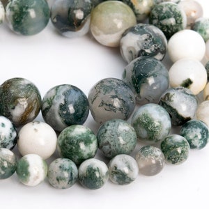 Genuine Natural Tree Agate Loose Beads Round Shape 6mm 8mm 10mm