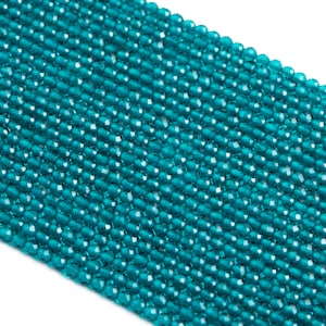 Lake Blue Quartz Loose Beads Faceted Round Shape 2MM