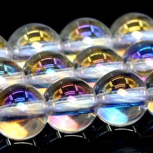 Rainbow Crystal Quartz Loose Beads Round Shape 4mm