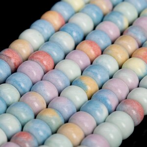 Multicolor Stone Loose Beads Rondelle Shape 8x6mm