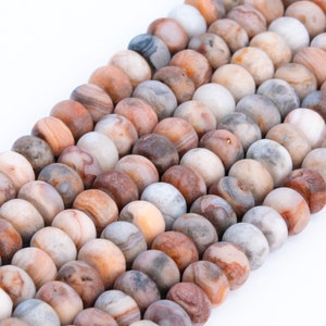 Genuine Natural Matte Red Crazy Lace Agate Loose Beads Rondelle Shape 6x4mm 8x5mm