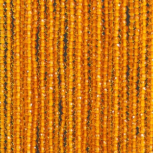Ochre Orange Quartz Loose Beads Faceted Round Shape 2MM