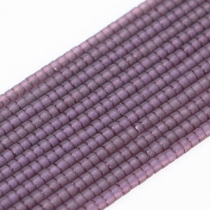 Raisin Purple Colored Glaze Ceramics Loose Beads Round Tube Shape 2mm