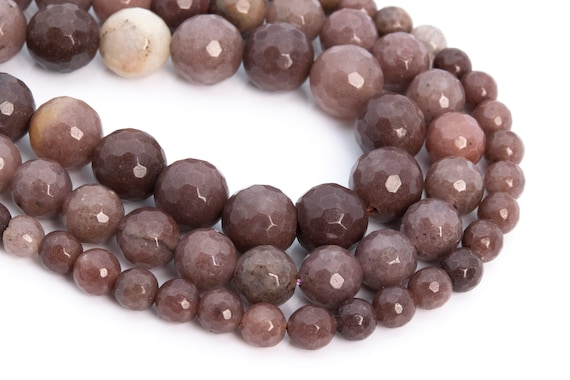 Natural Red Aventurine Loose Beads Micro Faceted Round Shape 6mm 8mm 10mm