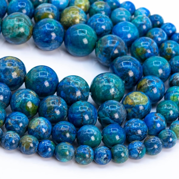 Peacock Blue Magnesite Loose Beads Round Shape 6mm 8mm 10mm 12mm