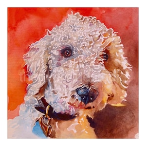 My Best Beddie, Bedlington Terrier Art Print, Bedlington Terrier, Bedlington Terrier Gift, Dog Lovers Gift, Dog Art