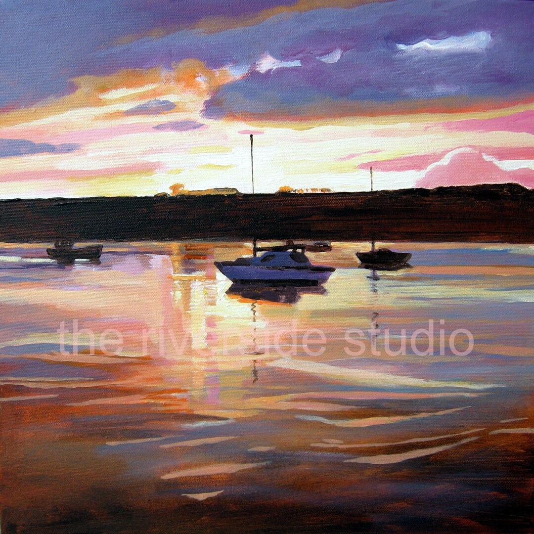 Alnmouth Art, Estuary at Dusk, Alnmouth, Aln Estuary, Northumberland