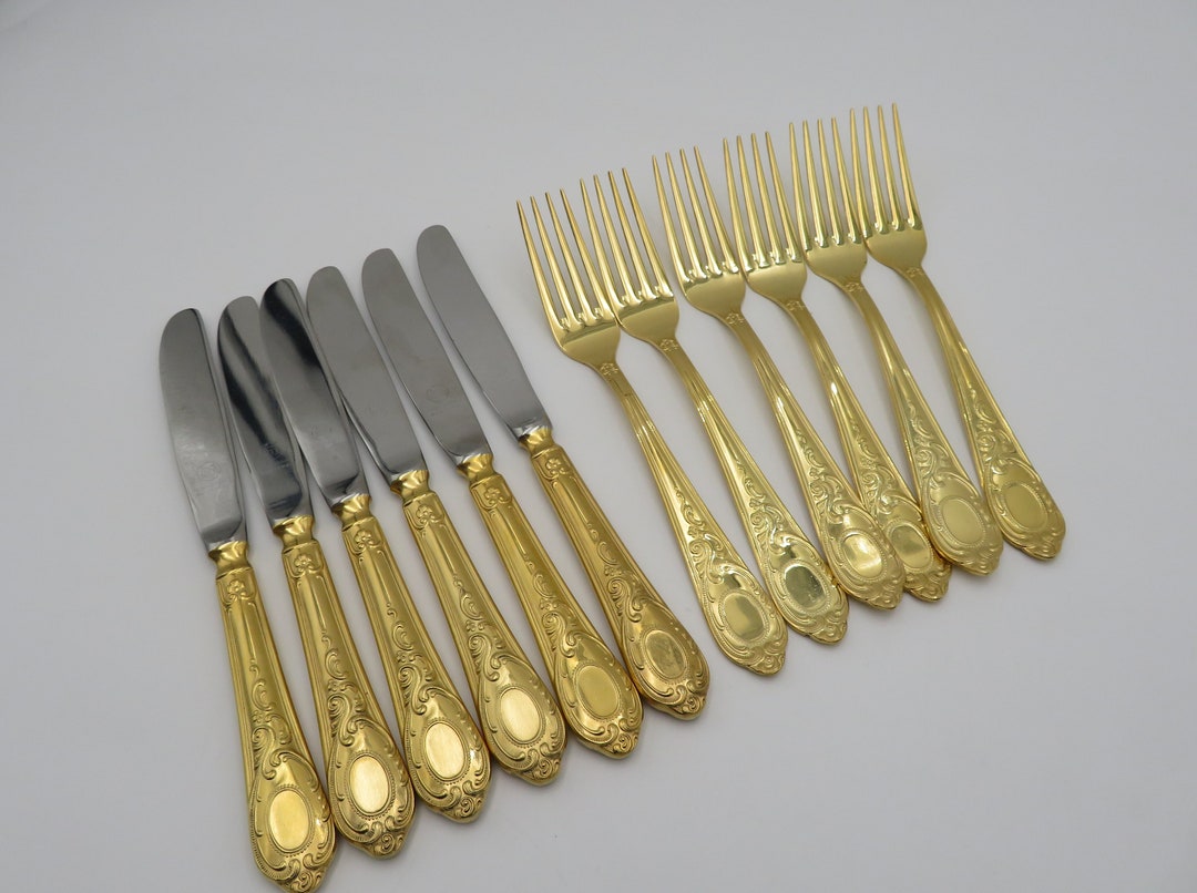 Sbs Bestecke Solingen 23 24 Karätige Goldauflage Wert Classic Bestecke Solingen Cutlery 23/24 Carat Gold Gilded - Etsy