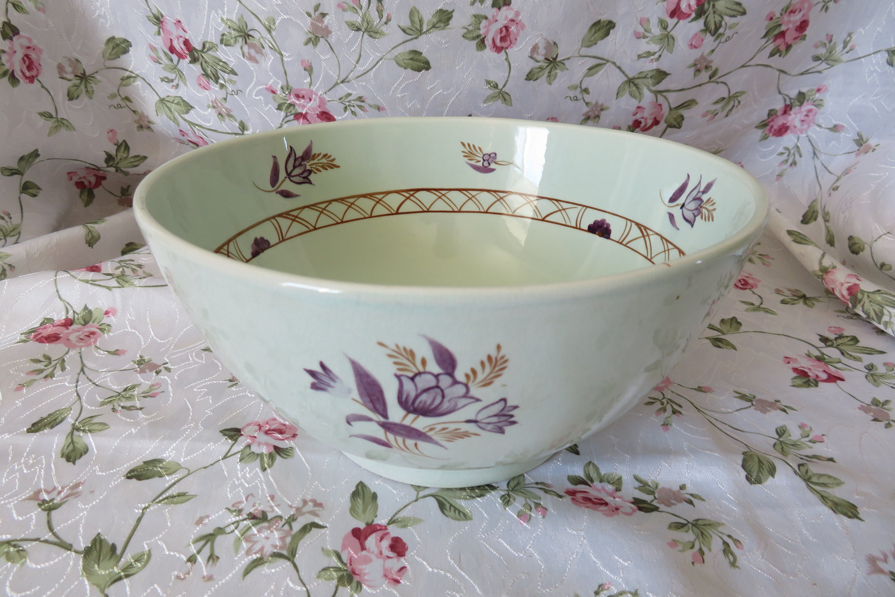 Antique Adams Calyx Ware Regent salad bowl | Etsy