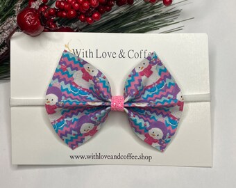 hairbows for girls, cute snowman accessories for tweens, Gifts under 10, stocking stuffers for toddlers, baby headbands