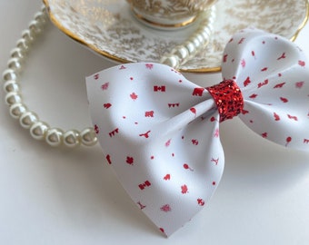 Canada Day accessories, red white hairbows, headbands for girls, girl hair accessories, holiday hair clip, newborn bow, summer baby gifts