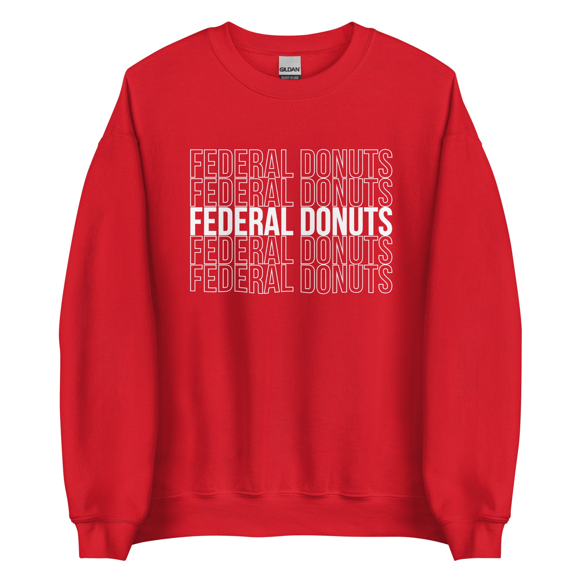 Federal Donuts Sweatshirt Federal Donuts Red Sweat Shirt - Etsy
