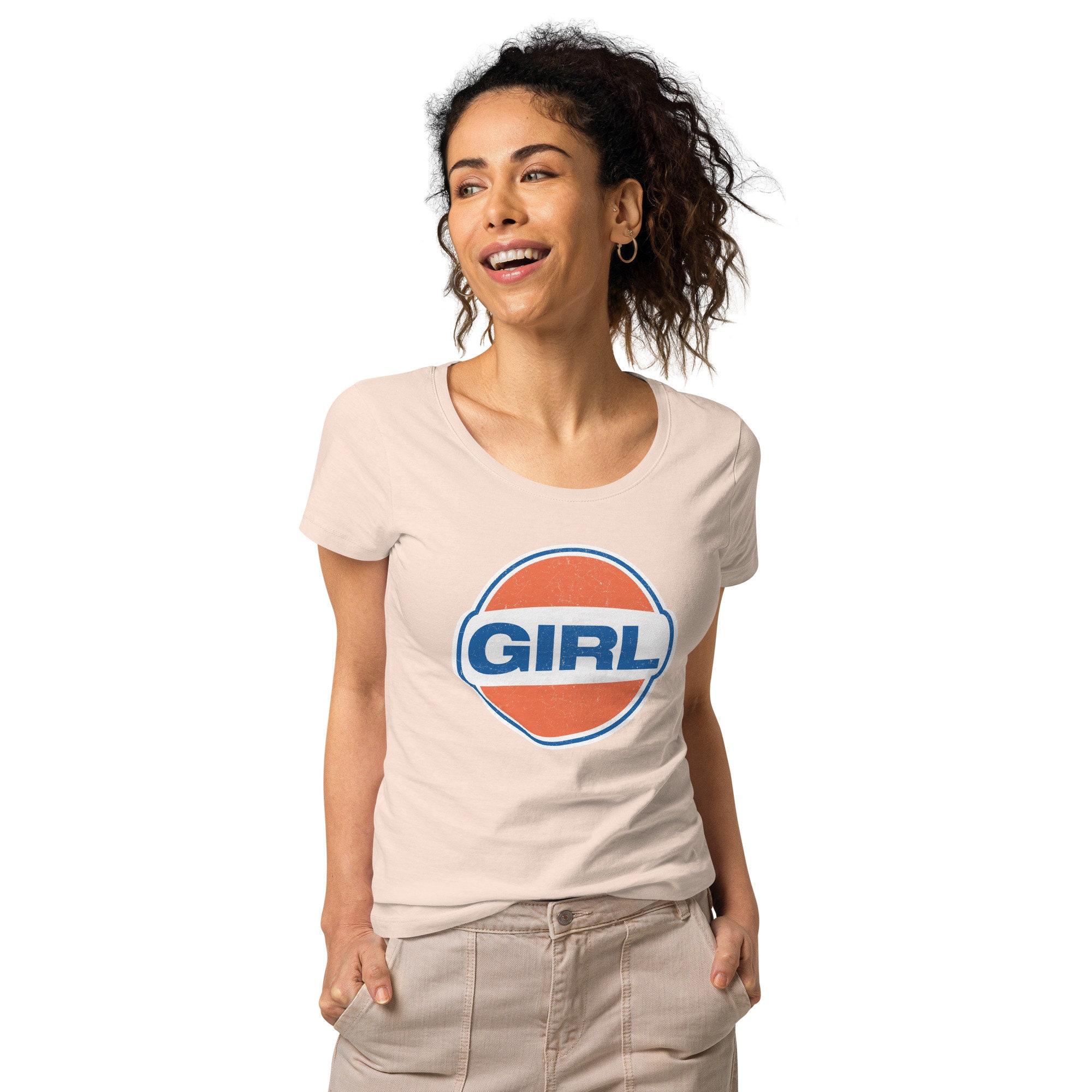 GIRL Logo Women's organic t-shirt | Pamela Anderson | Pam \u0026 Tommy | 90's Tees | 80's Tees | Y2K Aesthetic