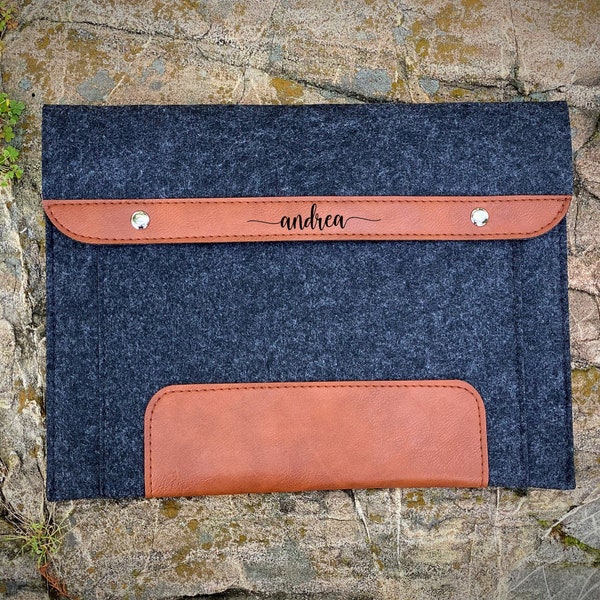 Personalized Laptop Bag 13 in, Vegan Macbook Pro 13 Case, Macbook Air 13 case, Macbook Sleeve #030
