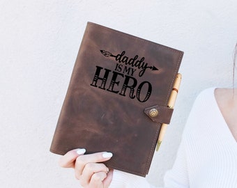 Personalized Leather Journal for Best Dad, Father's Day Gift for Coolest Fathers