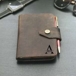 Personalized Travel Wallet, Leather Travelers Notebook, Passport Holder, Field Notes Holder018 image 3