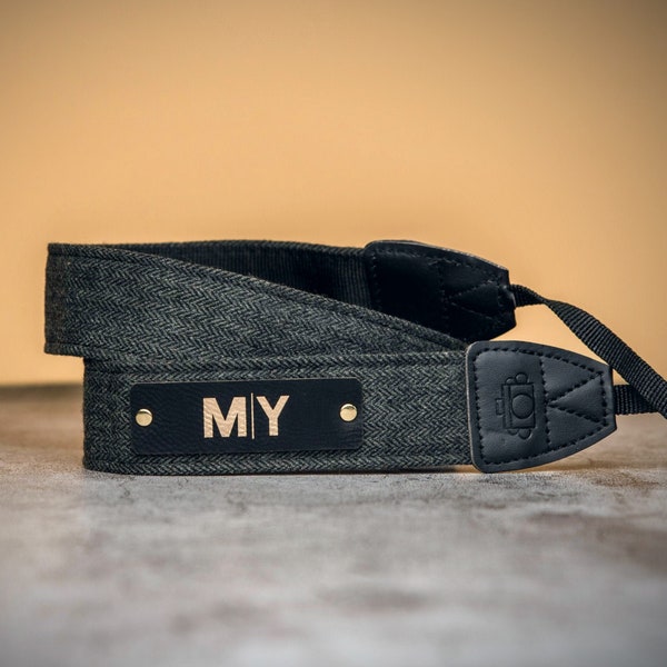 Personalized Leather Camera Strap, Custom DSLR Mirrorless Camera Strap, Photographer Gift, Travel Photography Gift for Him Her