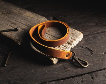 Leather Lanyard for ID Badge, Handmade Key Holder, Work Badge Holder for Teachers, Nurses, Healthcare Worker Gift