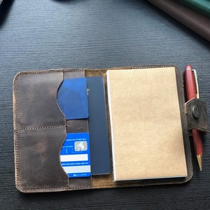 Personalized Travel Wallet, Leather Travelers Notebook, Passport Holder, Field Notes Holder018 image 6