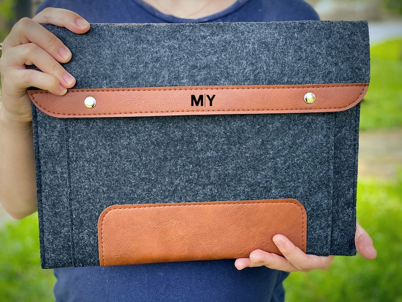 Personalized Laptop Bag 13 In Vegan Macbook Pro 13 Case Etsy