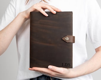 Leather Journal Personalized, A5 Leather Notebook Cover, Leather Travel Journal