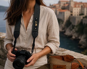 Travel Photographer Gift, Personalized Camera Strap, Custom Camera Strap for Travelers, Adventure Photography Gift, Camera Accessory