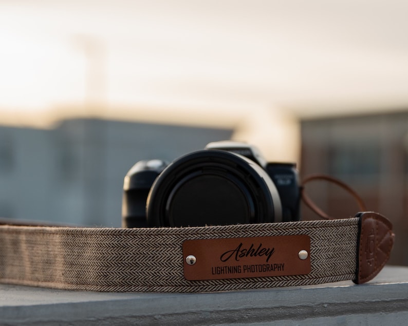 Personalized Camera Strap, Vegan Leather Neck Strap, Photographer Gift, Travel Gift, Valentine's Day Gift image 6