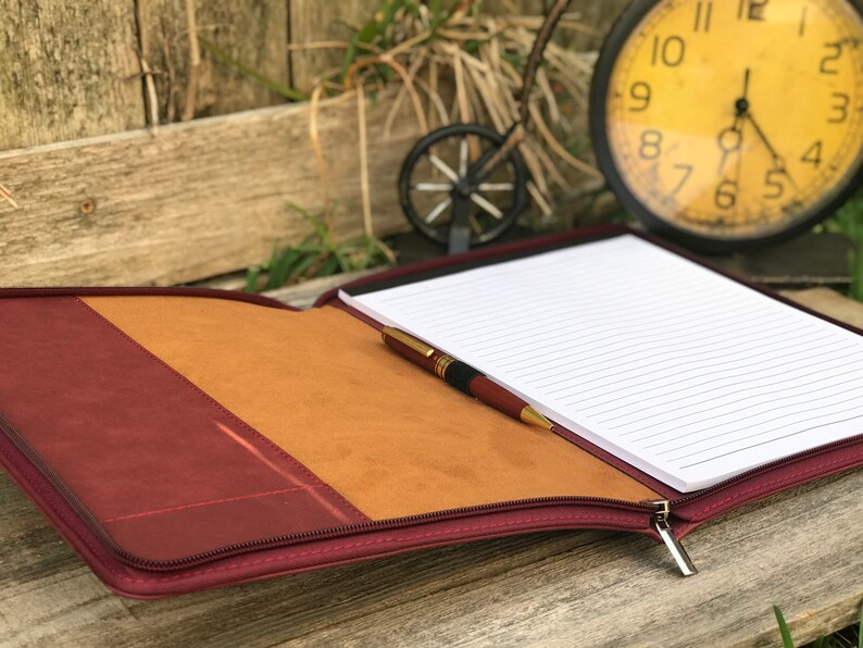 Personalized Large Zipper Portfolio Custom Large Zipper Etsy