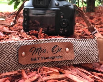 Personalized Name Camera Strap, DSLR Mirrorless Camera Strap, Photographer Gift, Traveler Gift 002