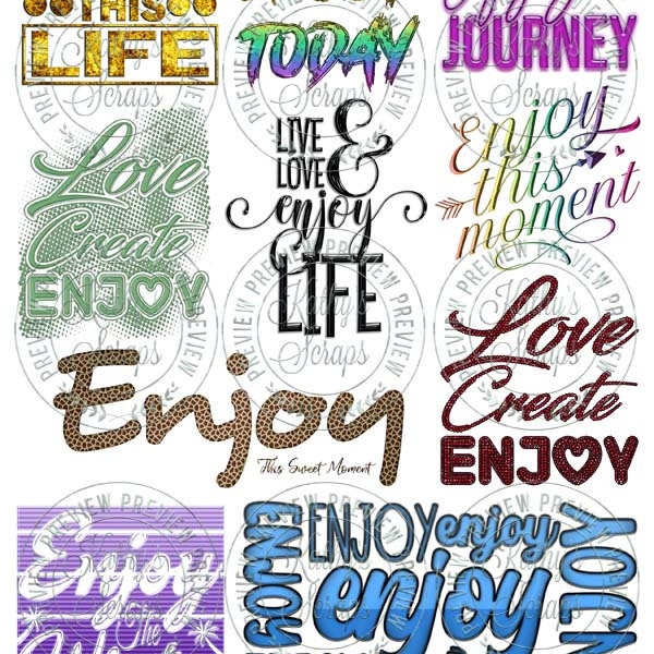 Enjoy 02 word art