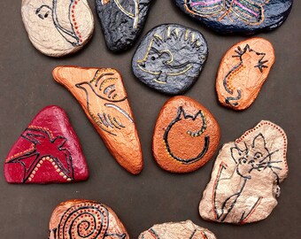 Hand Painted rocks Animals