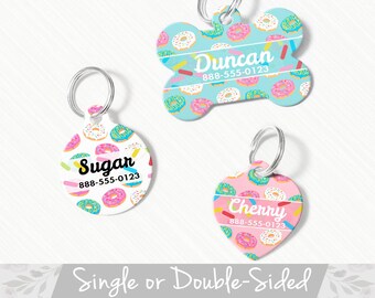 donut dog tag