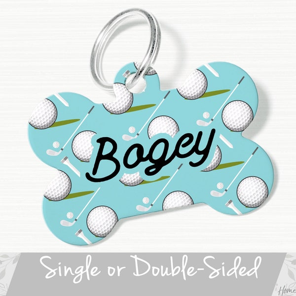 Golf Ball Dog Tag Etsy