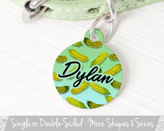 pickle shaped dog tag
