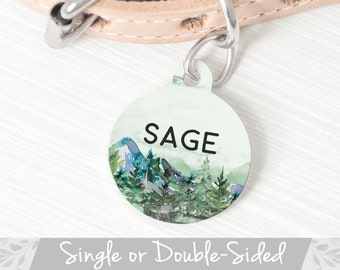 Custom Pet Tag Forest