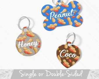 peanut shaped dog tag