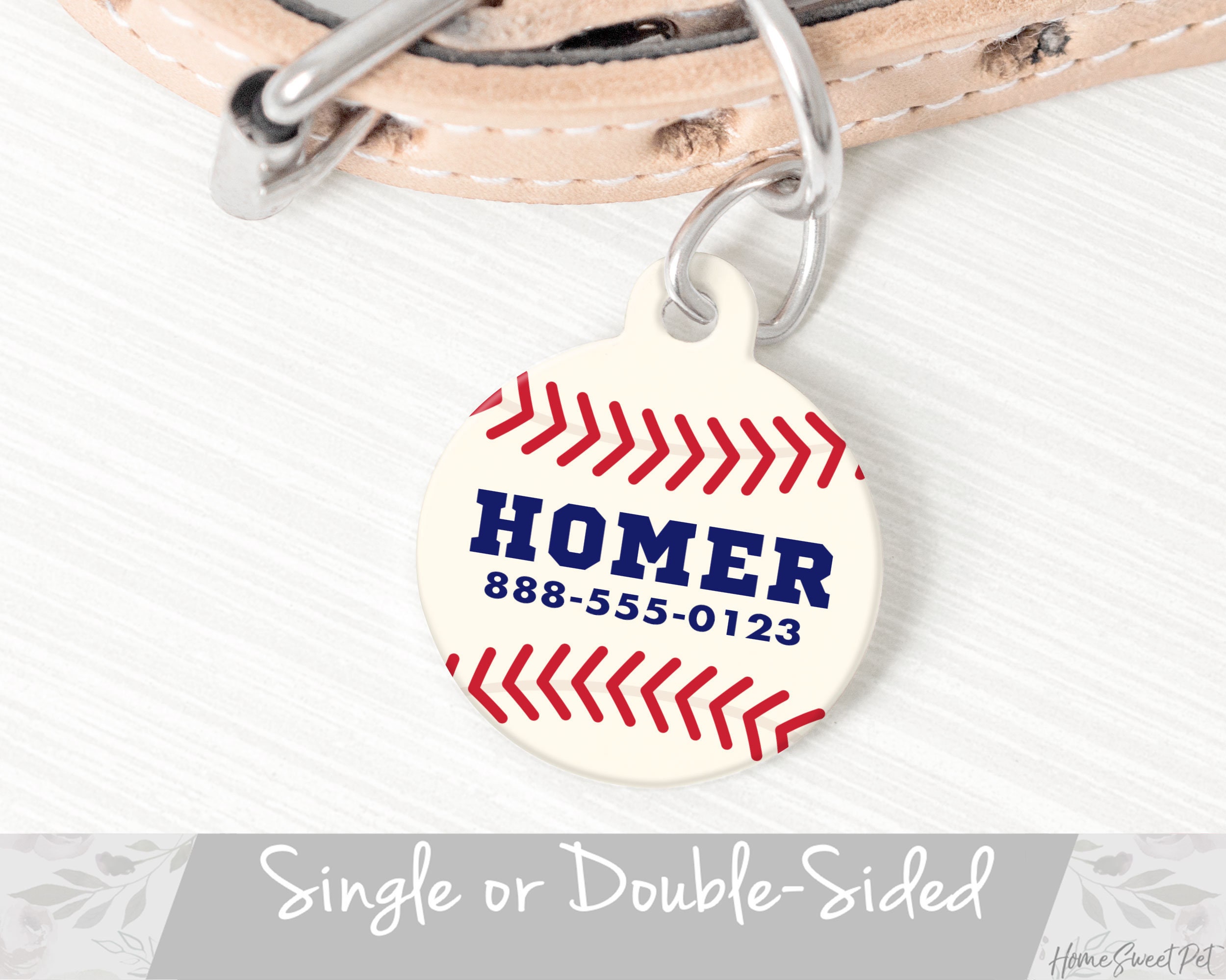Custom Pittsburgh Pirates Themed Double-sided Dog ID Tag 