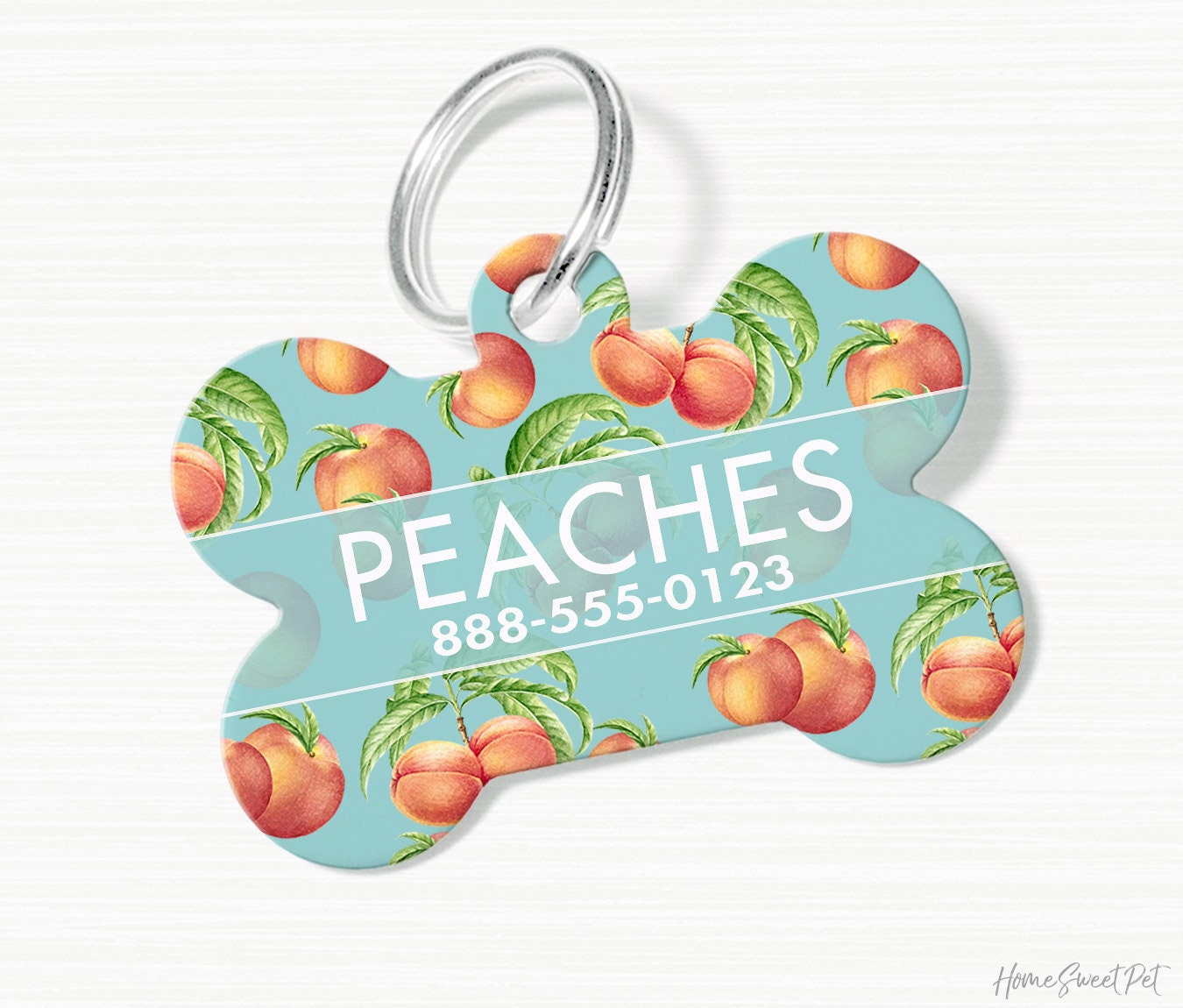 Peach shaped cheap dog tag