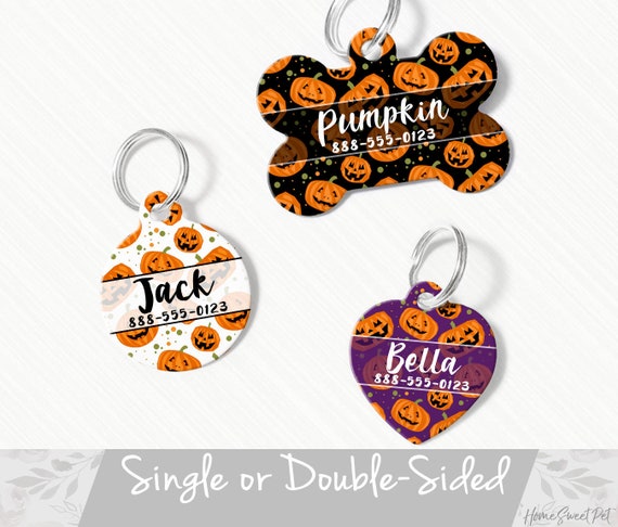 pumpkin dog tag